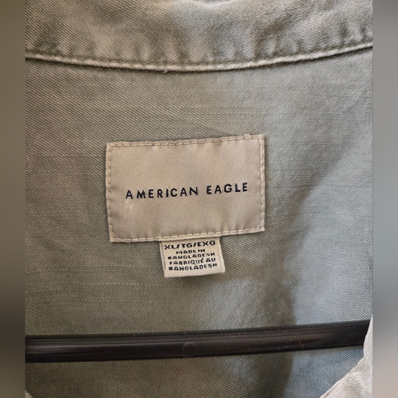 American Eagle Army Green Long Sleeve Coverup sz XL - Picture 4 of 9